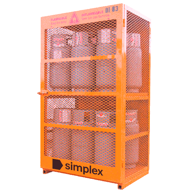Safety cage for propane 12 bottles 33lb - vertical