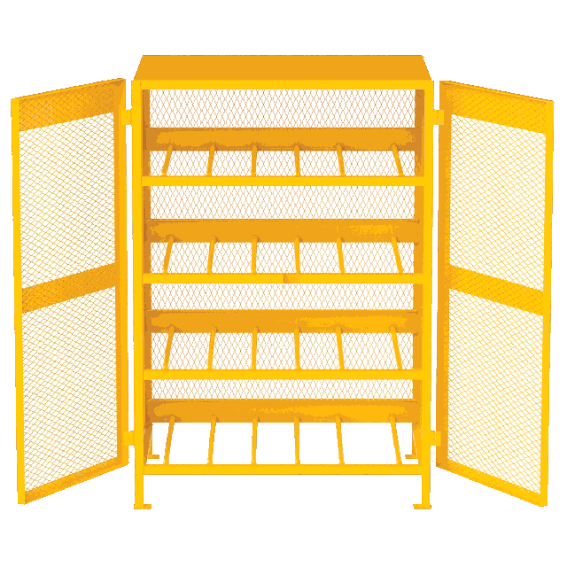 Safety cage for propane 16 bottles 33lb - horizontal