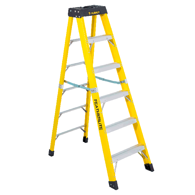 Fiberglass step ladder 6 ft